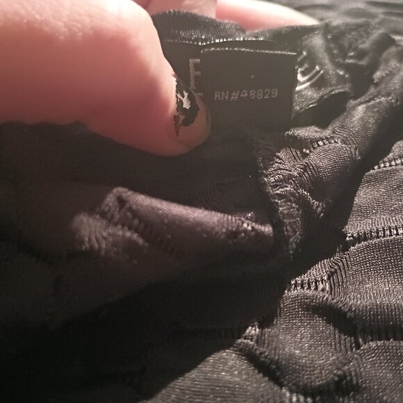 Rouge Collection Black Ribbed Body Suit Shorts With Upper Tank Size 3X - Picture 2 of 9